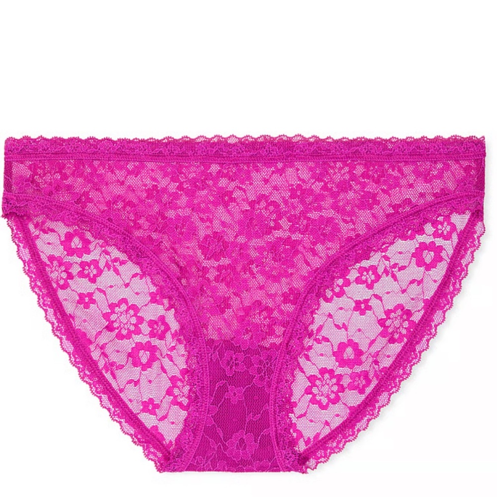 🎀Lace Bikini Panty in Vibrant Pink